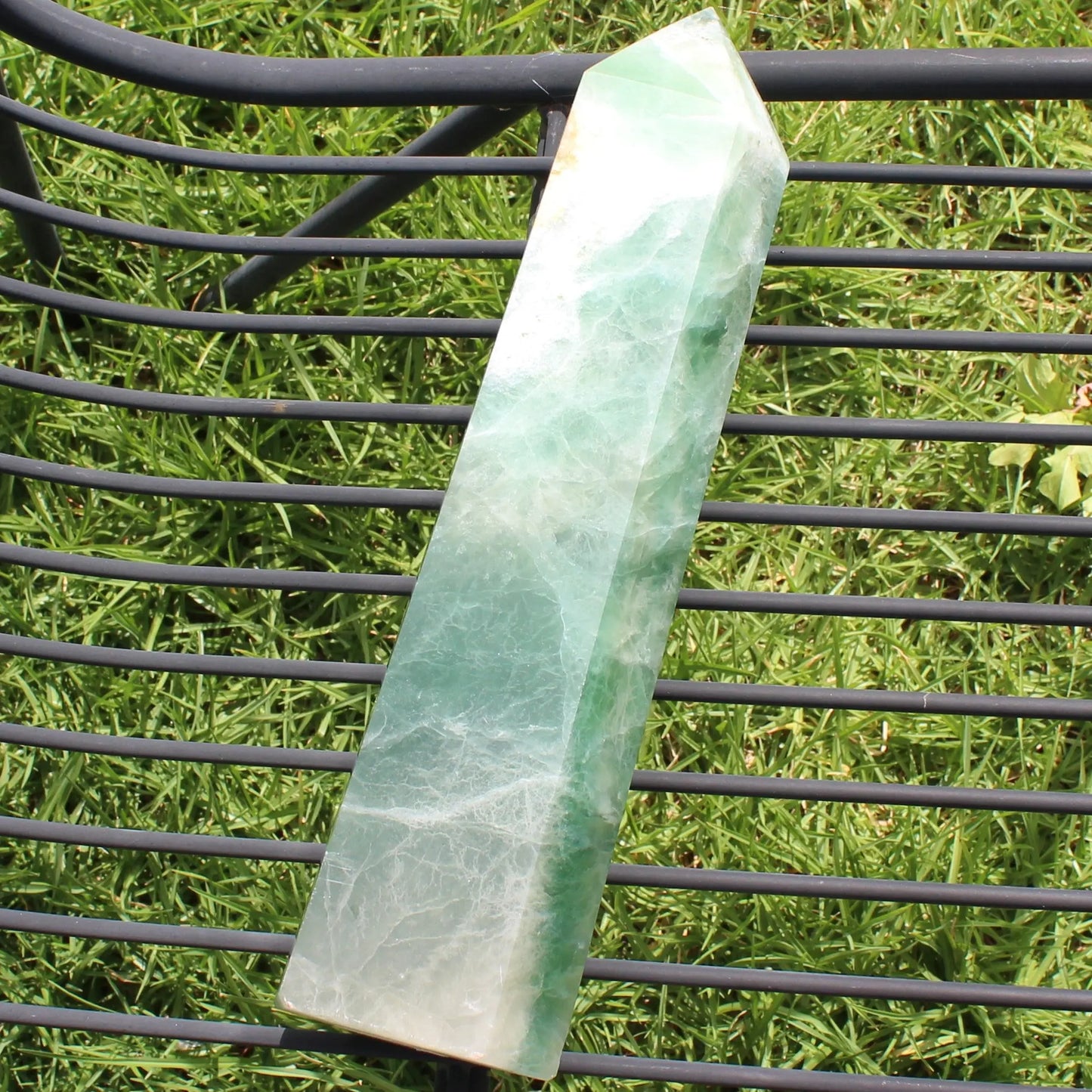 Green Fluorite obelisk 4225g Rocks and Things