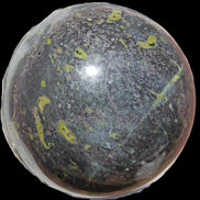 Green Plum Blossom Jade sphere 132mm 3460g in sunlight - Rocks and Things Store