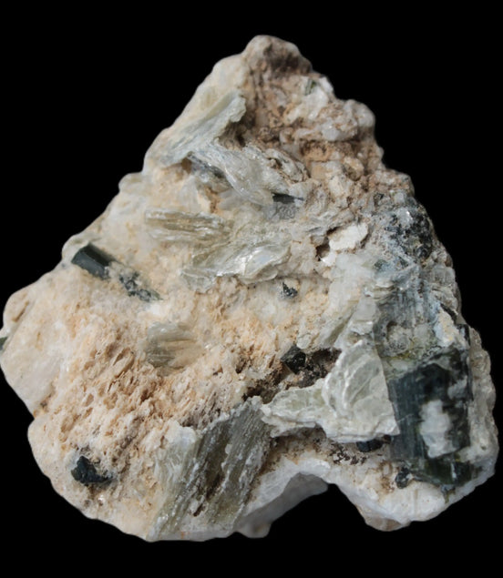 Green Tourmaline with Mica matrix from Skardu, Pakistan 216.5ct 43.3g Rocks and Things