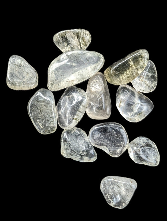 Green hair Tourmaline in Clear Quartz tiny 10g Rocks and Things