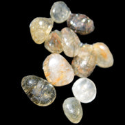 Green hair Tourmaline in Clear Quartz tiny 10g Rocks and Things