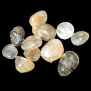 Green hair Tourmaline in Clear Quartz tiny 10g Rocks and Things