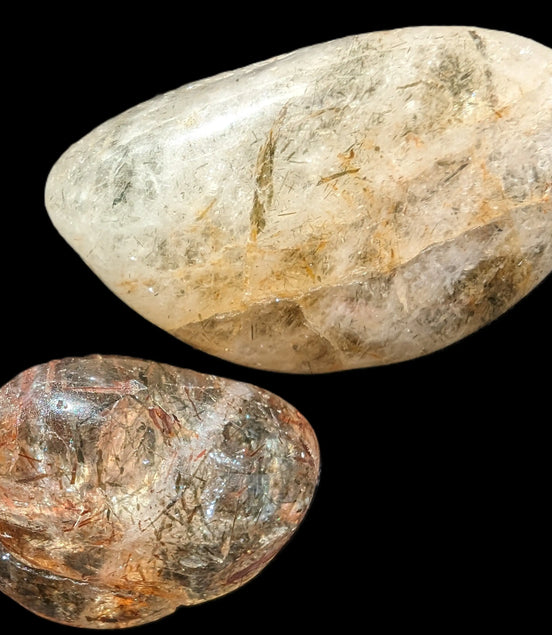 Hair Tourmaline in Clear Quartz 1-3 polished crystals 10-15g Rocks and Things