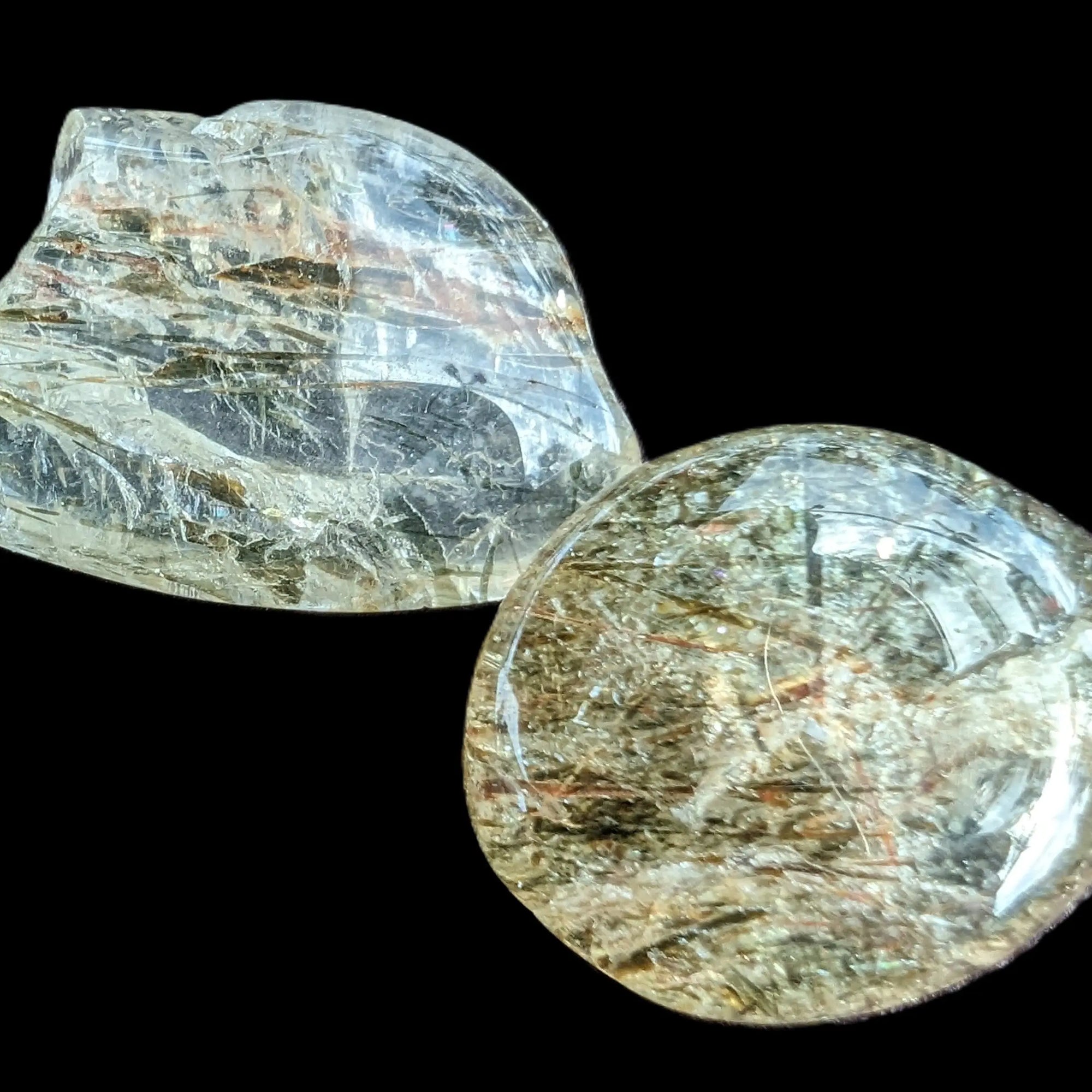 Hair Tourmaline in Clear Quartz 1-3 polished crystals 10-15g Rocks and Things
