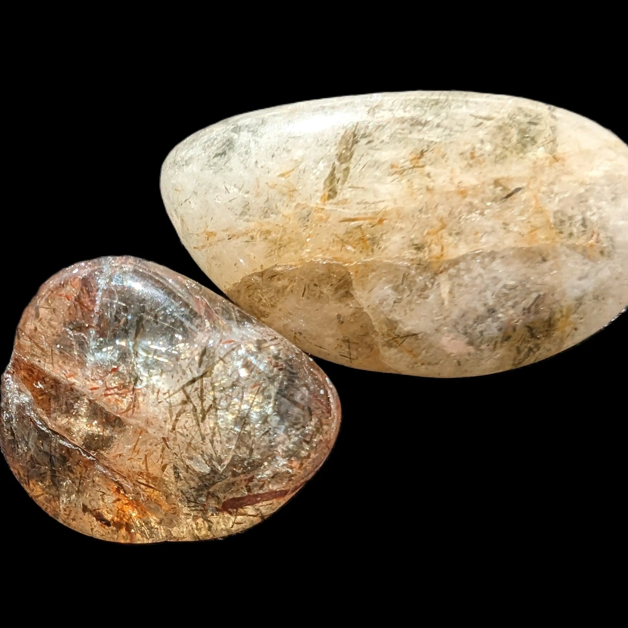 Hair Tourmaline in Clear Quartz 1-3 polished crystals 10-15g Rocks and Things