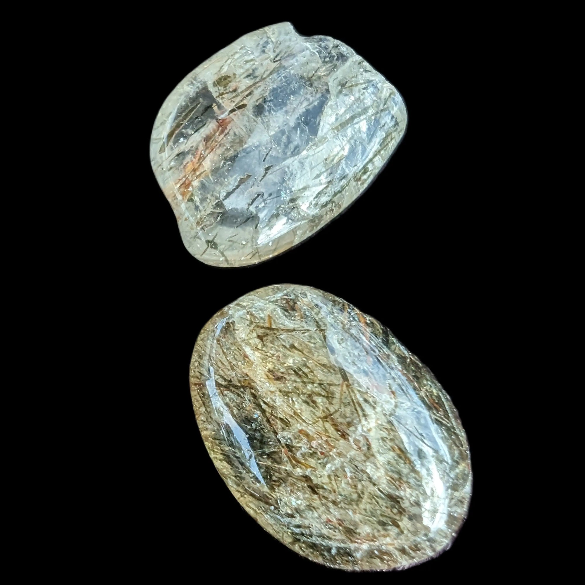 Hair Tourmaline in Clear Quartz 1-3 polished crystals 10-15g Rocks and Things