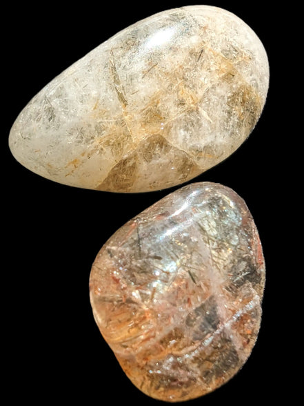 Hair Tourmaline in Clear Quartz 1-3 polished crystals 10-15g Rocks and Things