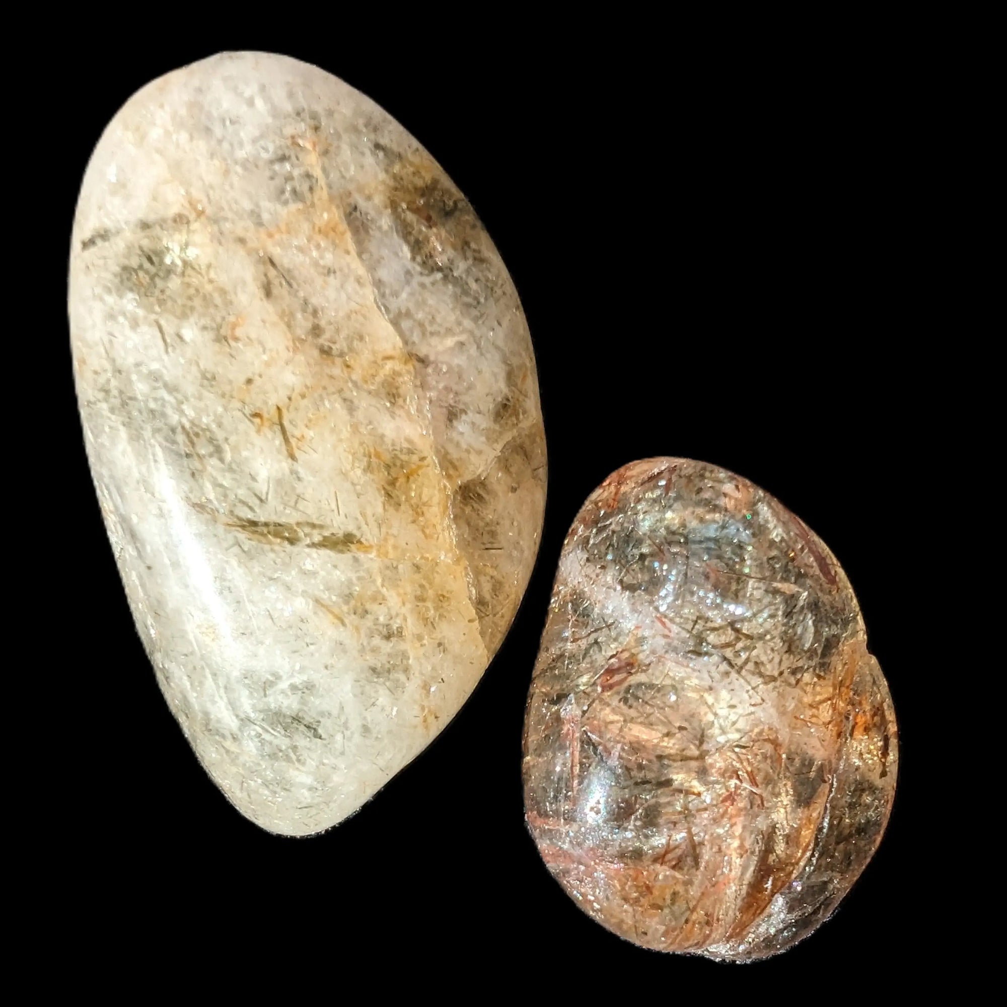 Hair Tourmaline in Clear Quartz 1-3 polished crystals 10-15g Rocks and Things
