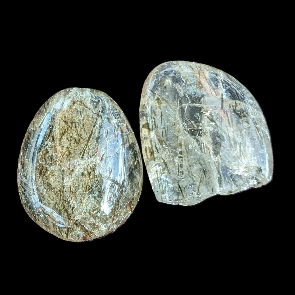 Hair Tourmaline in Clear Quartz 1-3 polished crystals 10-15g Rocks and Things