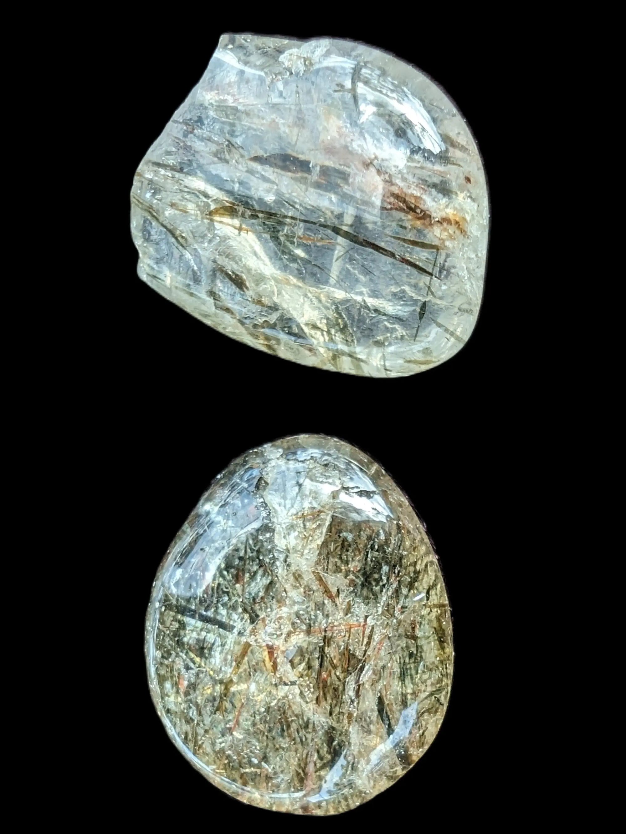 Hair Tourmaline in Clear Quartz 1-3 polished crystals 10-15g Rocks and Things
