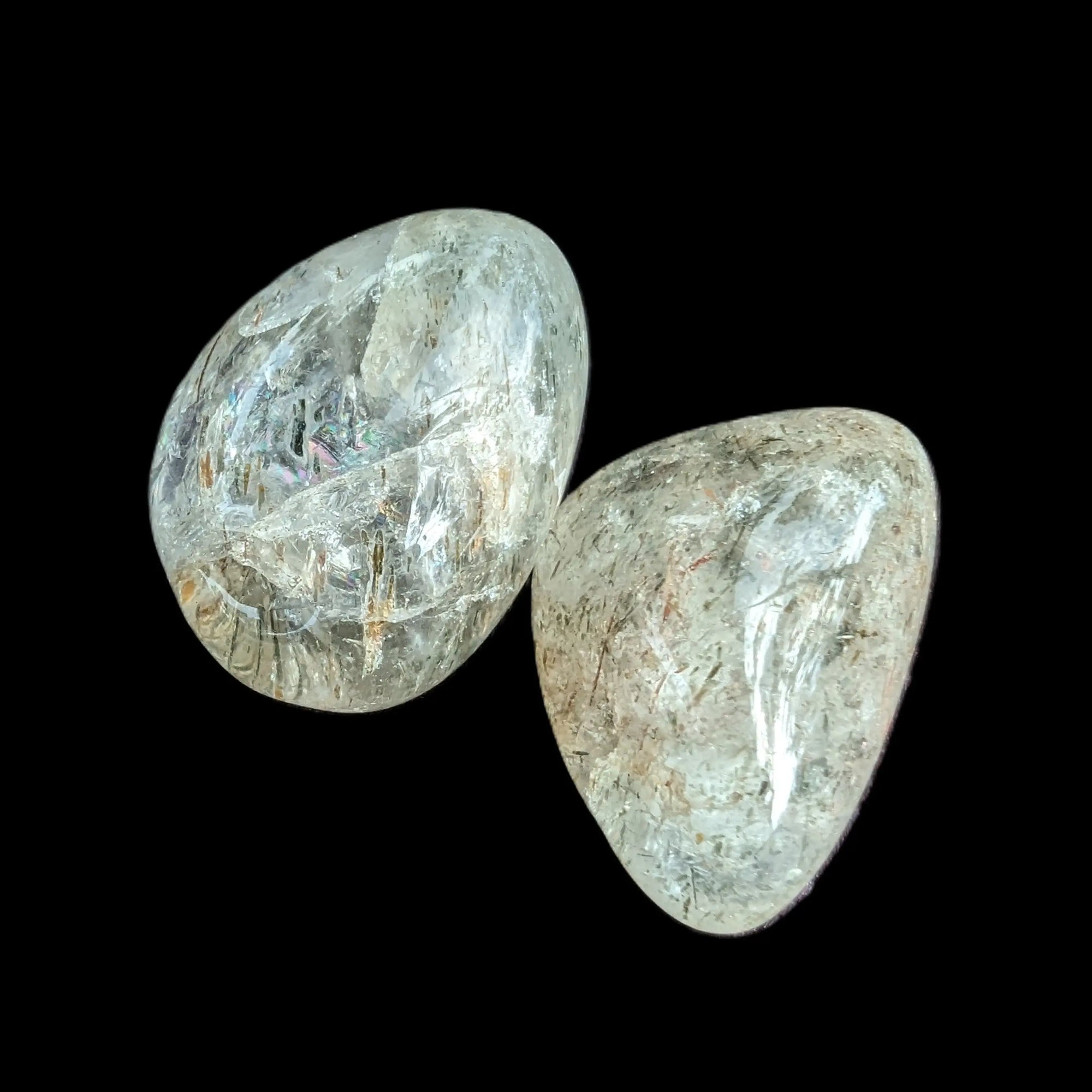Hair Tourmaline in Clear Quartz 1-3 polished crystals 10-15g Rocks and Things