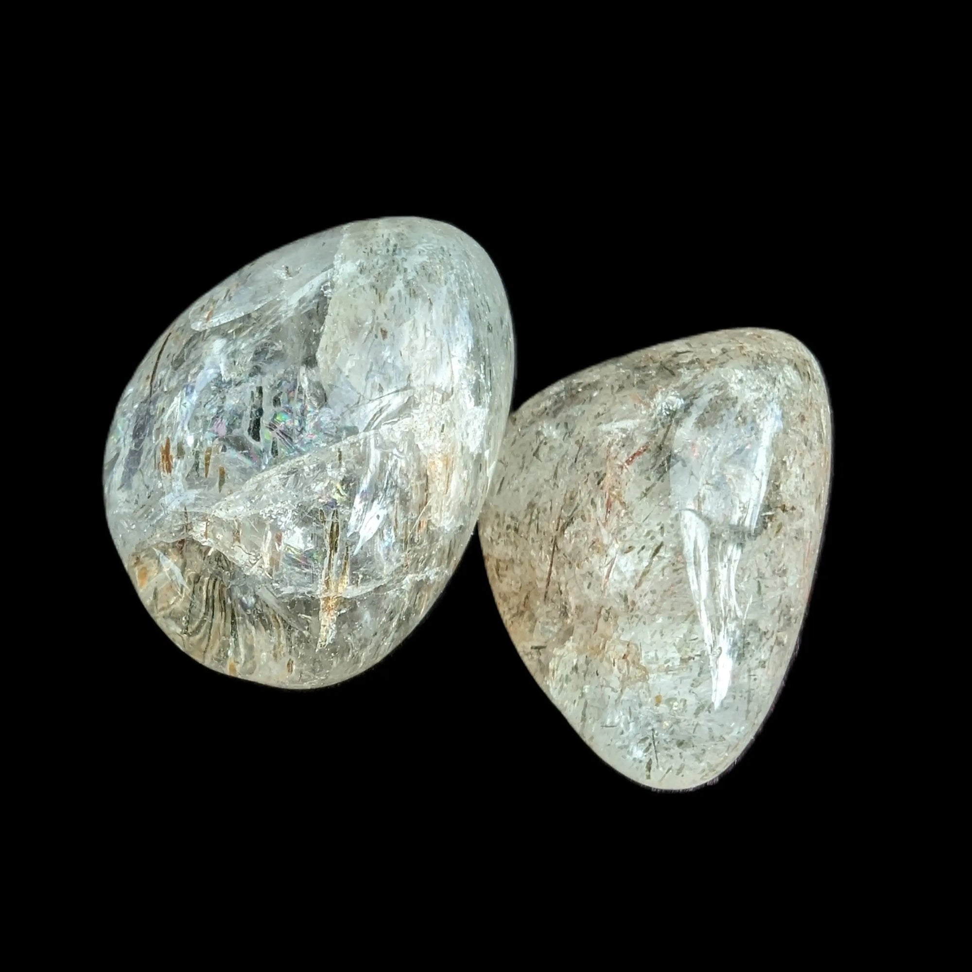 Hair Tourmaline in Clear Quartz 1-3 polished crystals 10-15g Rocks and Things
