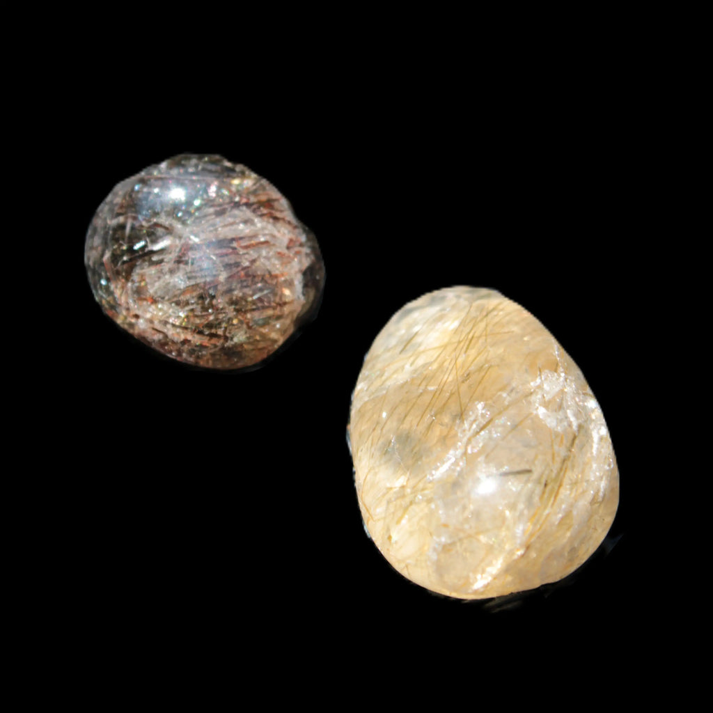 Hair Tourmaline in Clear Quartz 1-3 polished crystals 10-15g Rocks and Things