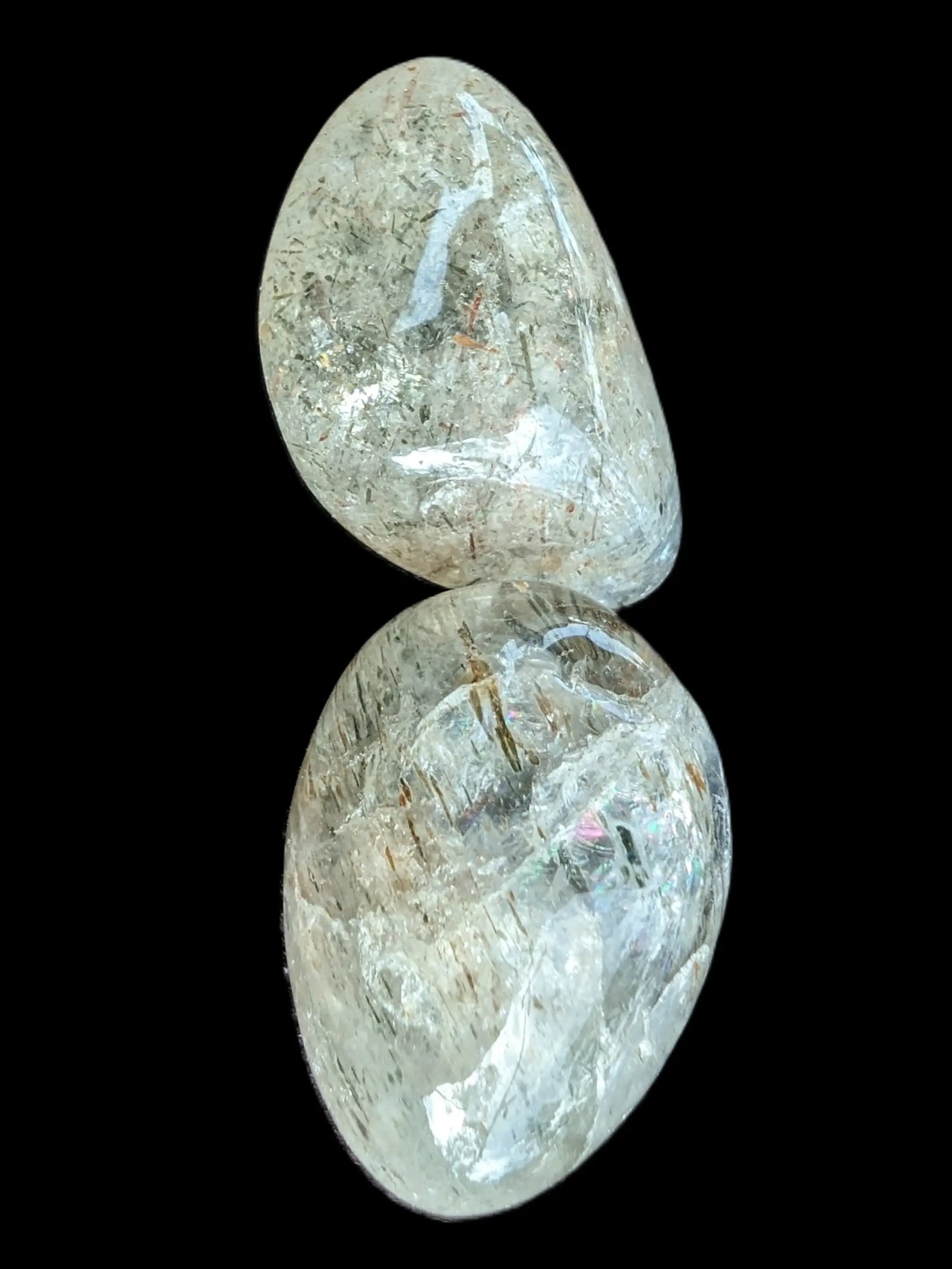 Hair Tourmaline in Clear Quartz 1-3 polished crystals 10-15g Rocks and Things