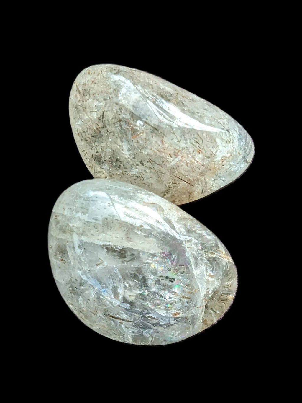 Hair Tourmaline in Clear Quartz 1-3 polished crystals 10-15g Rocks and Things