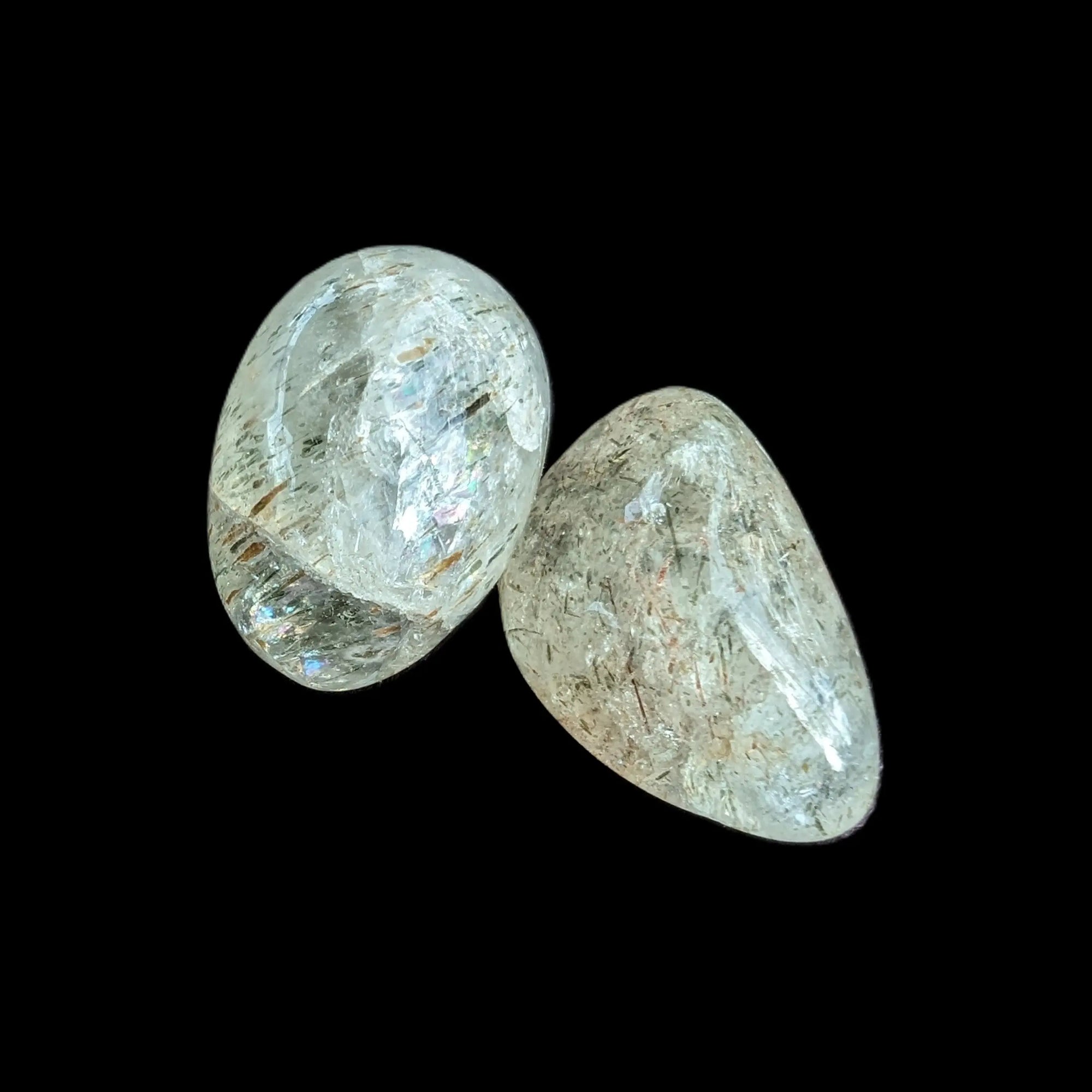 Hair Tourmaline in Clear Quartz 1-3 polished crystals 10-15g Rocks and Things