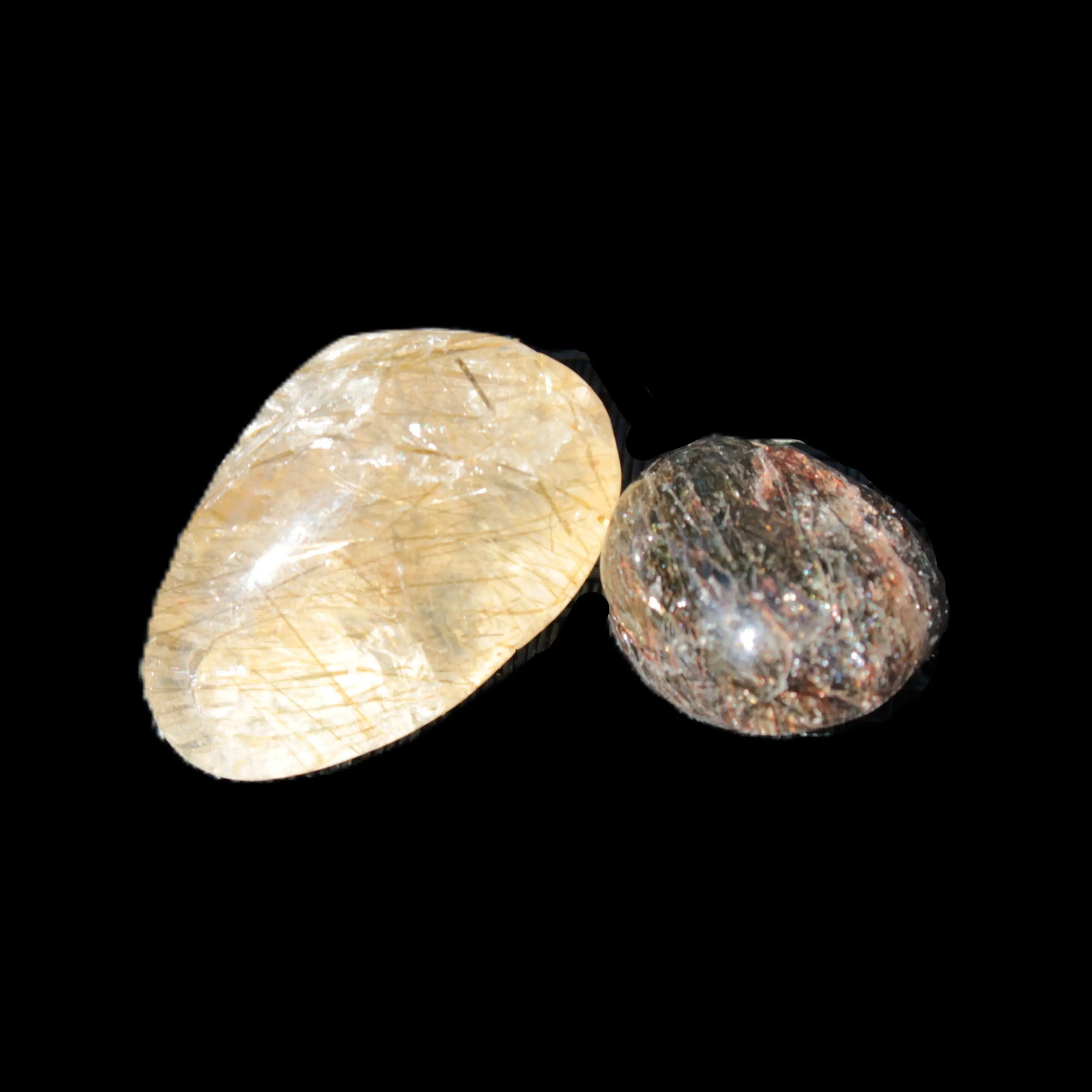 Hair Tourmaline in Clear Quartz 1-3 polished crystals 10-15g Rocks and Things