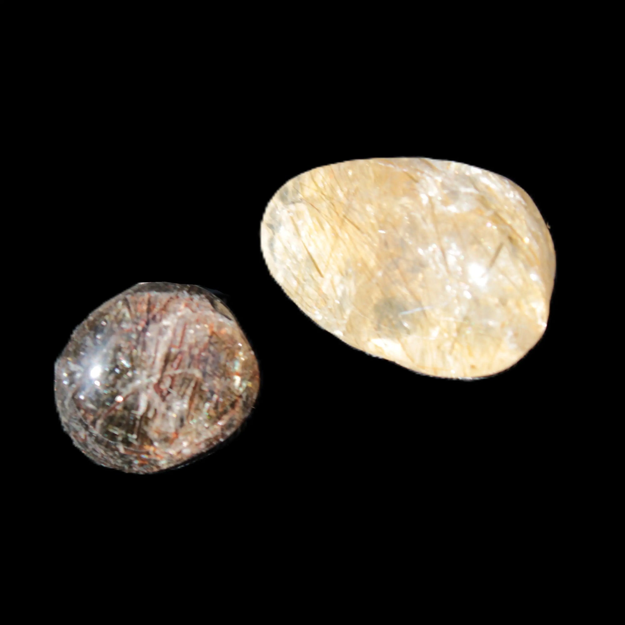 Hair Tourmaline in Clear Quartz 1-3 polished crystals 10-15g Rocks and Things