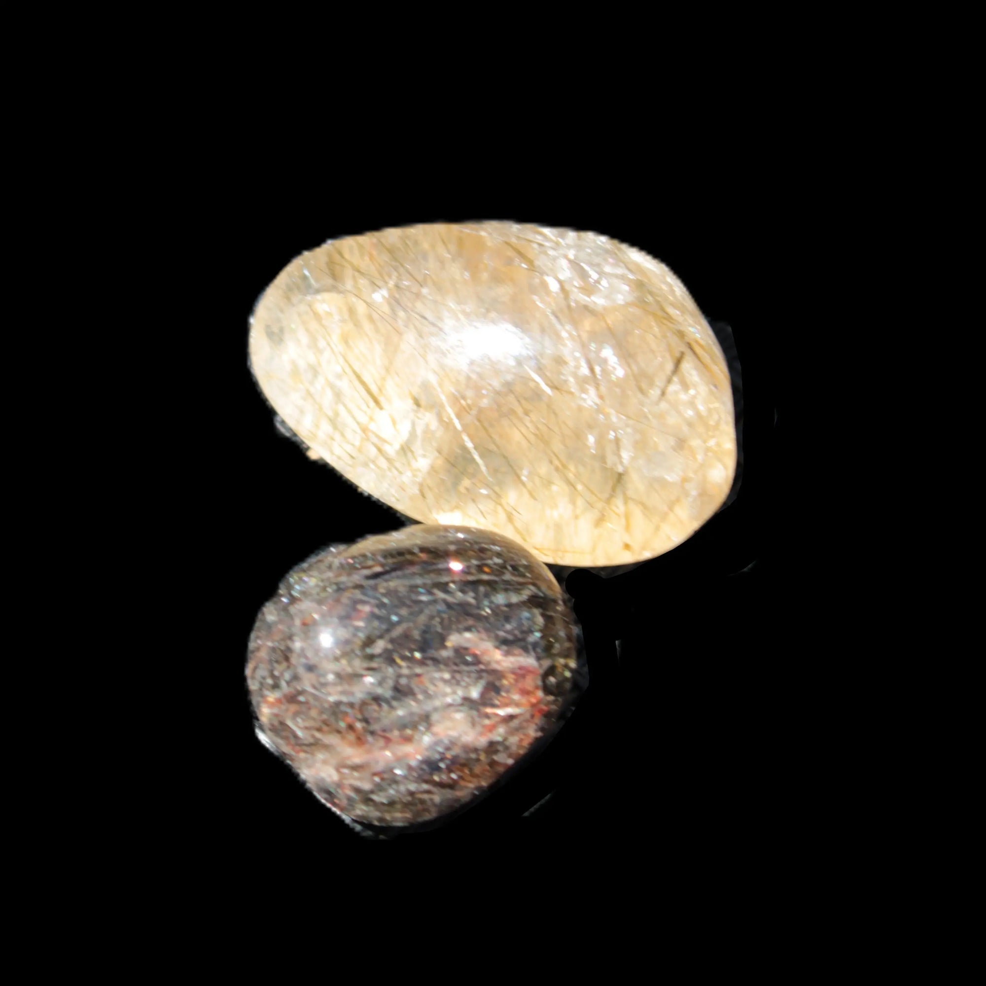 Hair Tourmaline in Clear Quartz 1-3 polished crystals 10-15g Rocks and Things