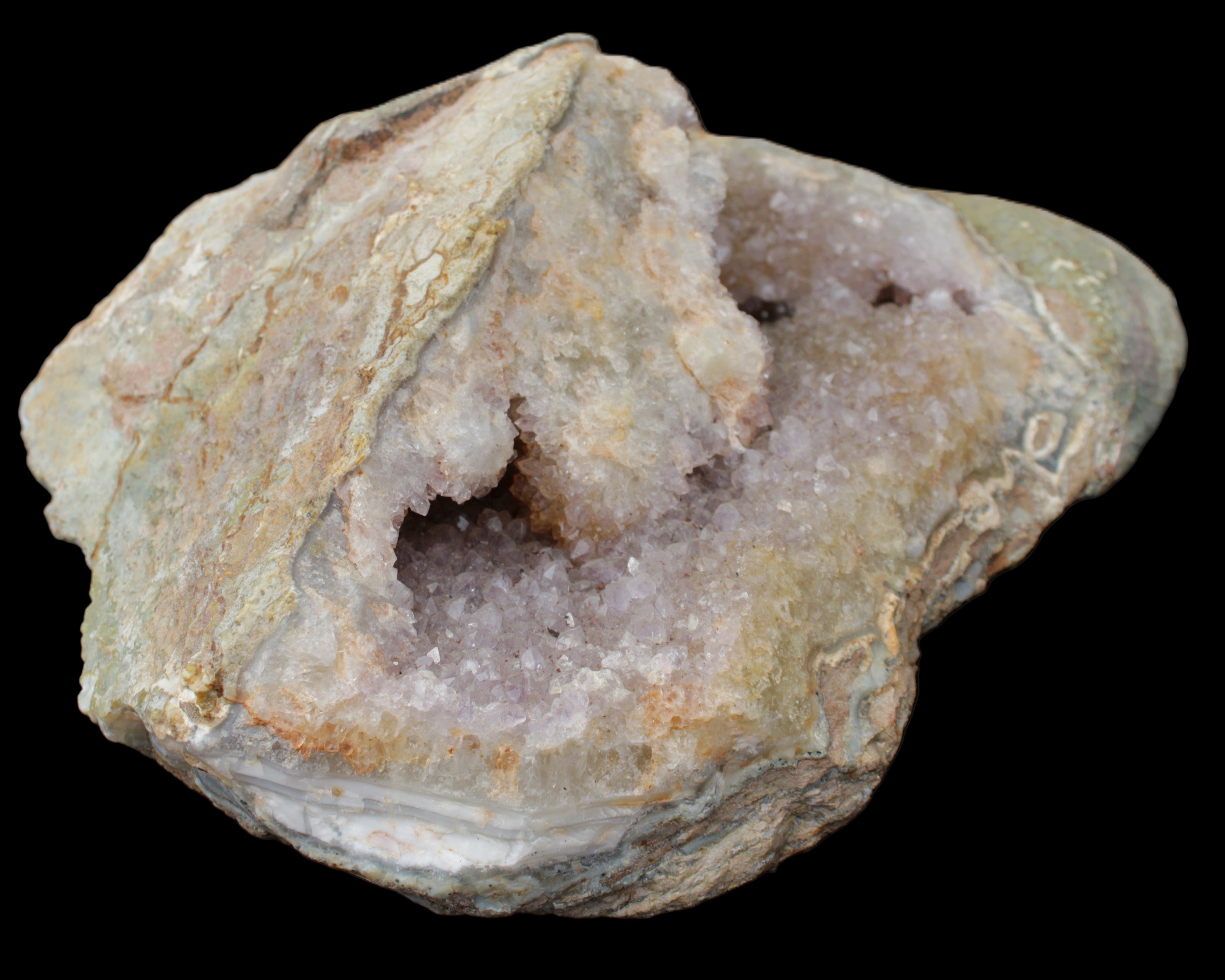 Pink and Violet Amethyst slipper geode 260*190*115mm 3500g in sunlight - Rocks and Things Store