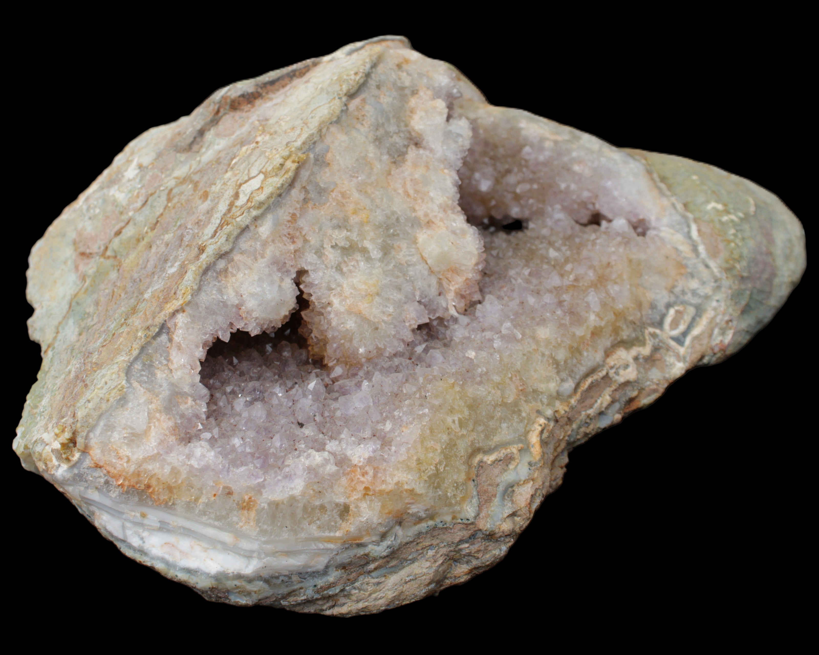 Pink and Violet Amethyst slipper geode 260*190*115mm 3500g in sunlight - Rocks and Things Store