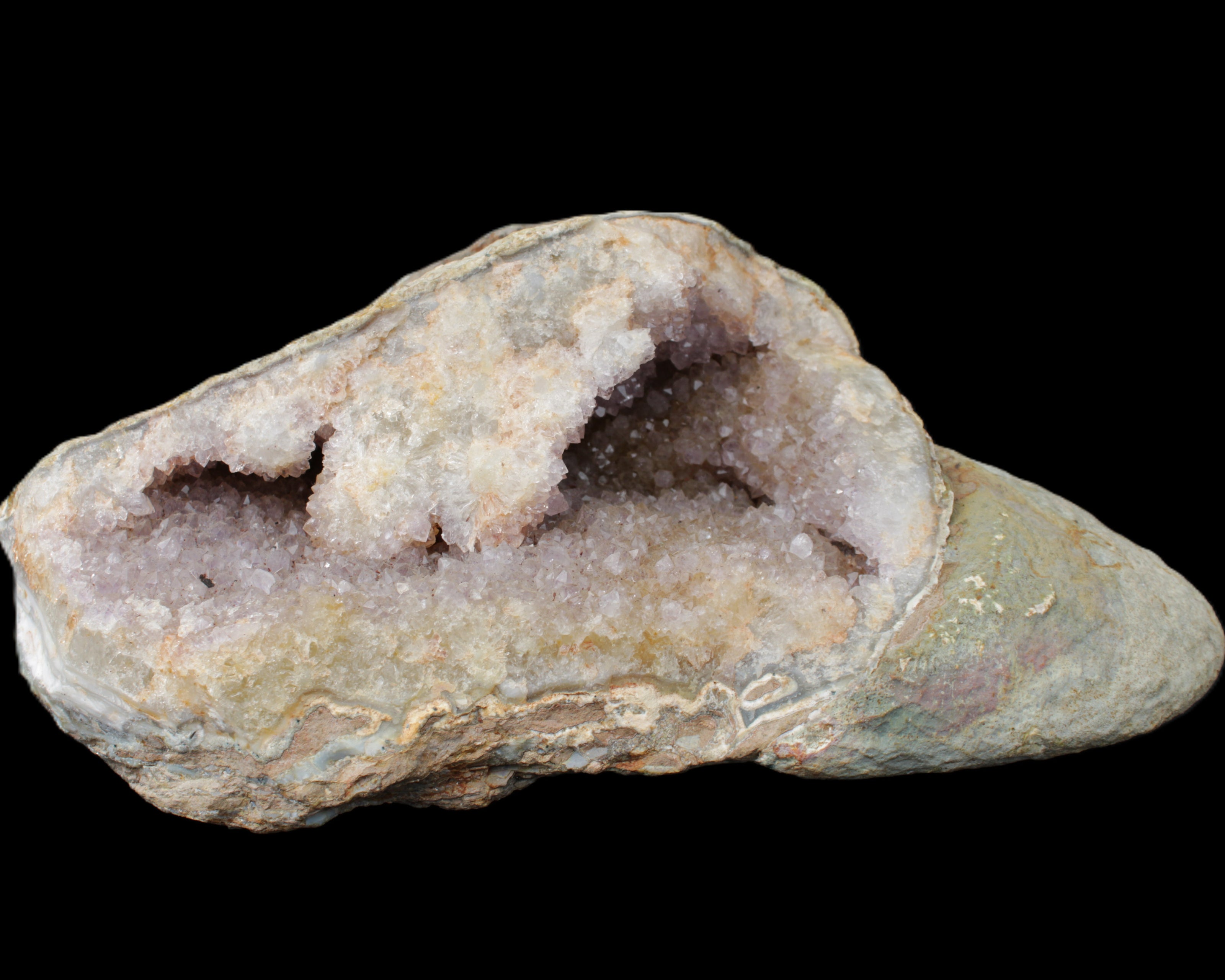 Pink and Violet Amethyst slipper geode 260*190*115mm 3500g in sunlight - Rocks and Things Store