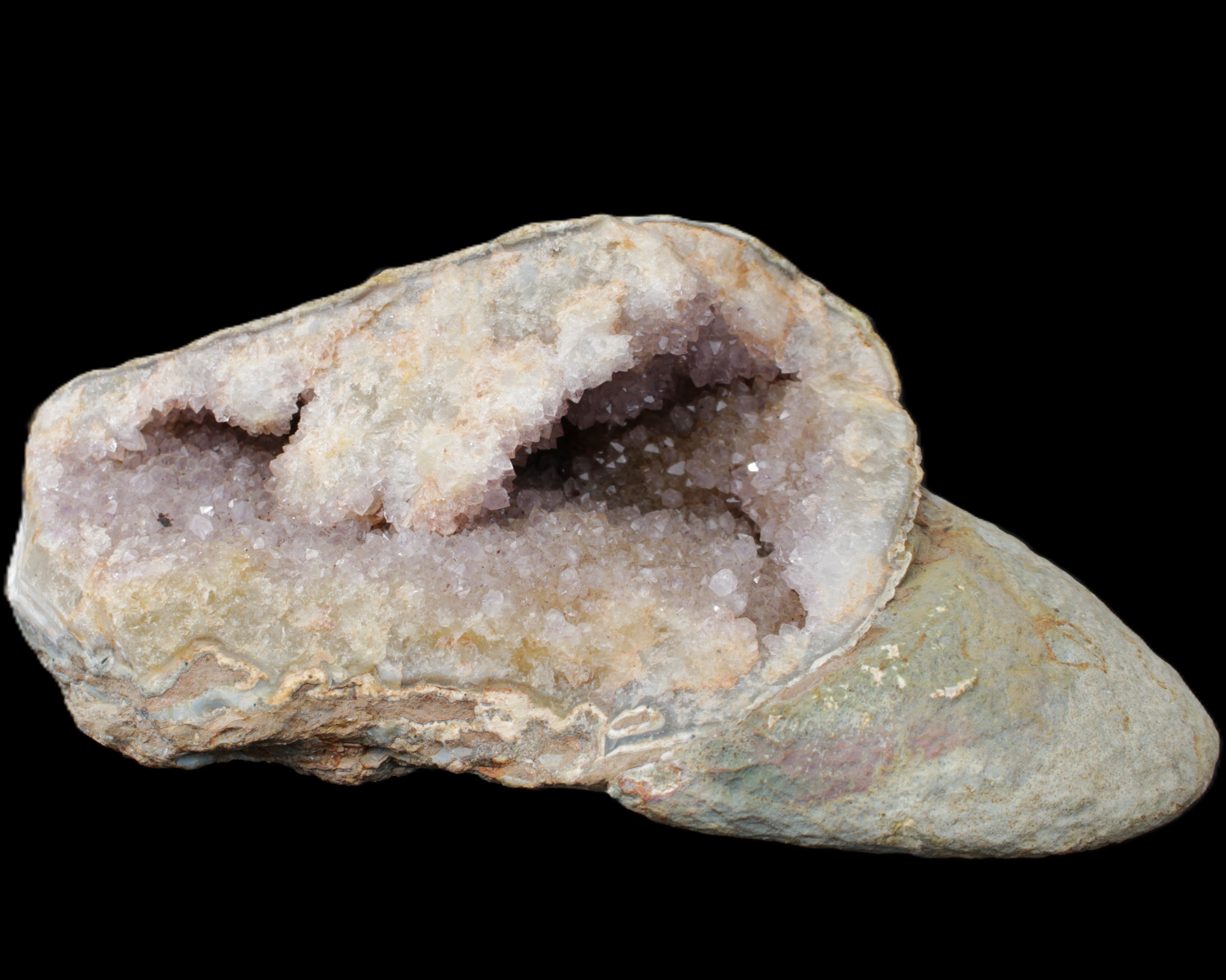 Pink and Violet Amethyst slipper geode 260*190*115mm 3500g in sunlight - Rocks and Things Store