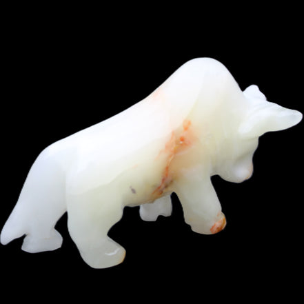Afghan Jade hand-carved bull 115*30*68mm 216g in sunlight - Rocks and Things Store