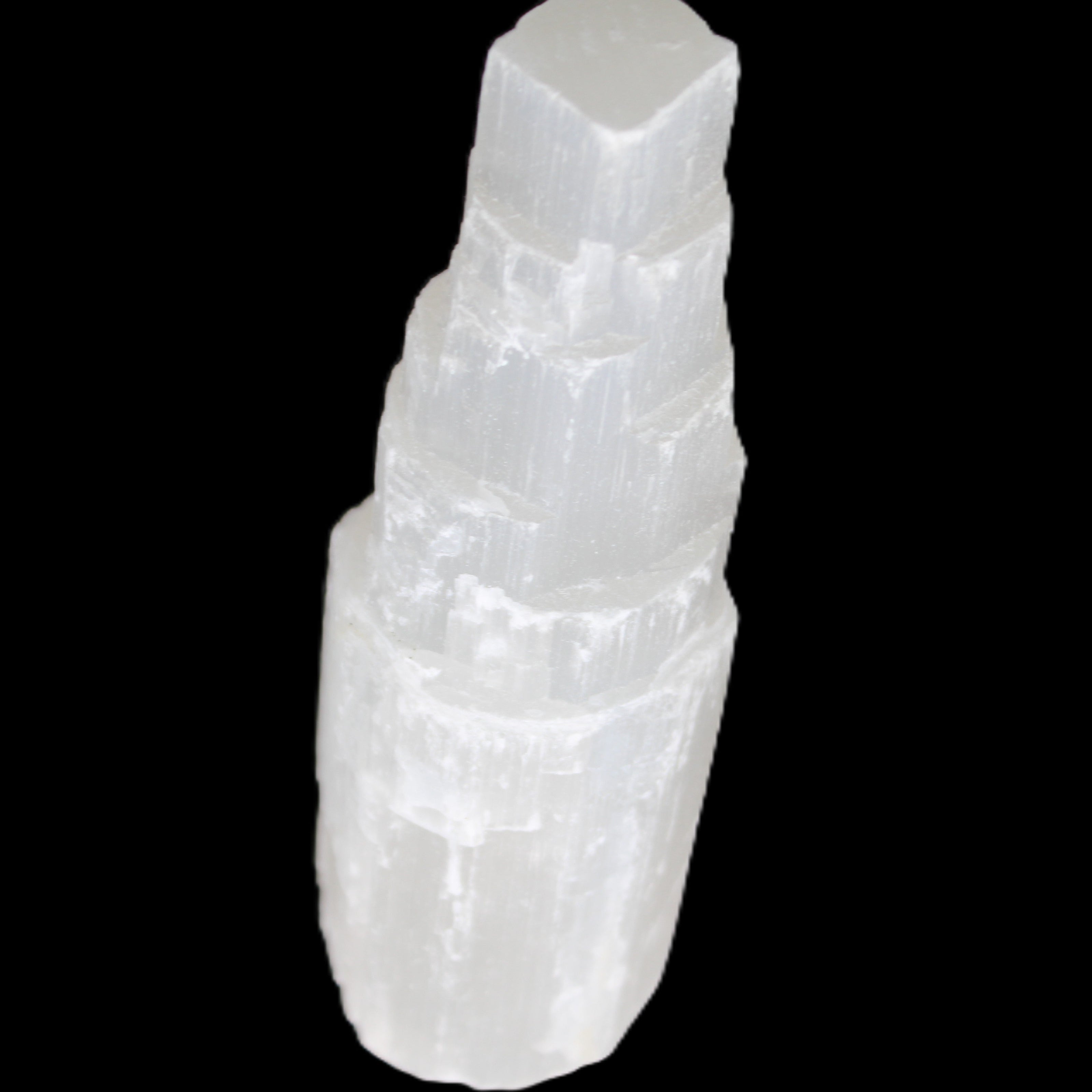 Selenite tower 52*200mm 859g in sunlight - Rocks and Things Store