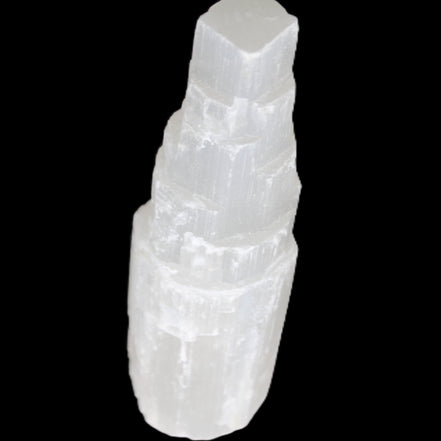 Selenite tower 52*200mm 859g in sunlight - Rocks and Things Store