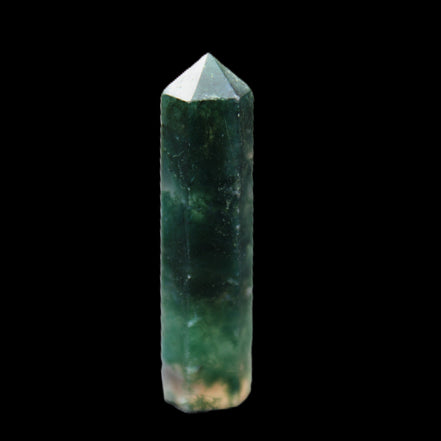 Moss Agate small wand 39mm 6g in sunlight - Rocks and Things Store