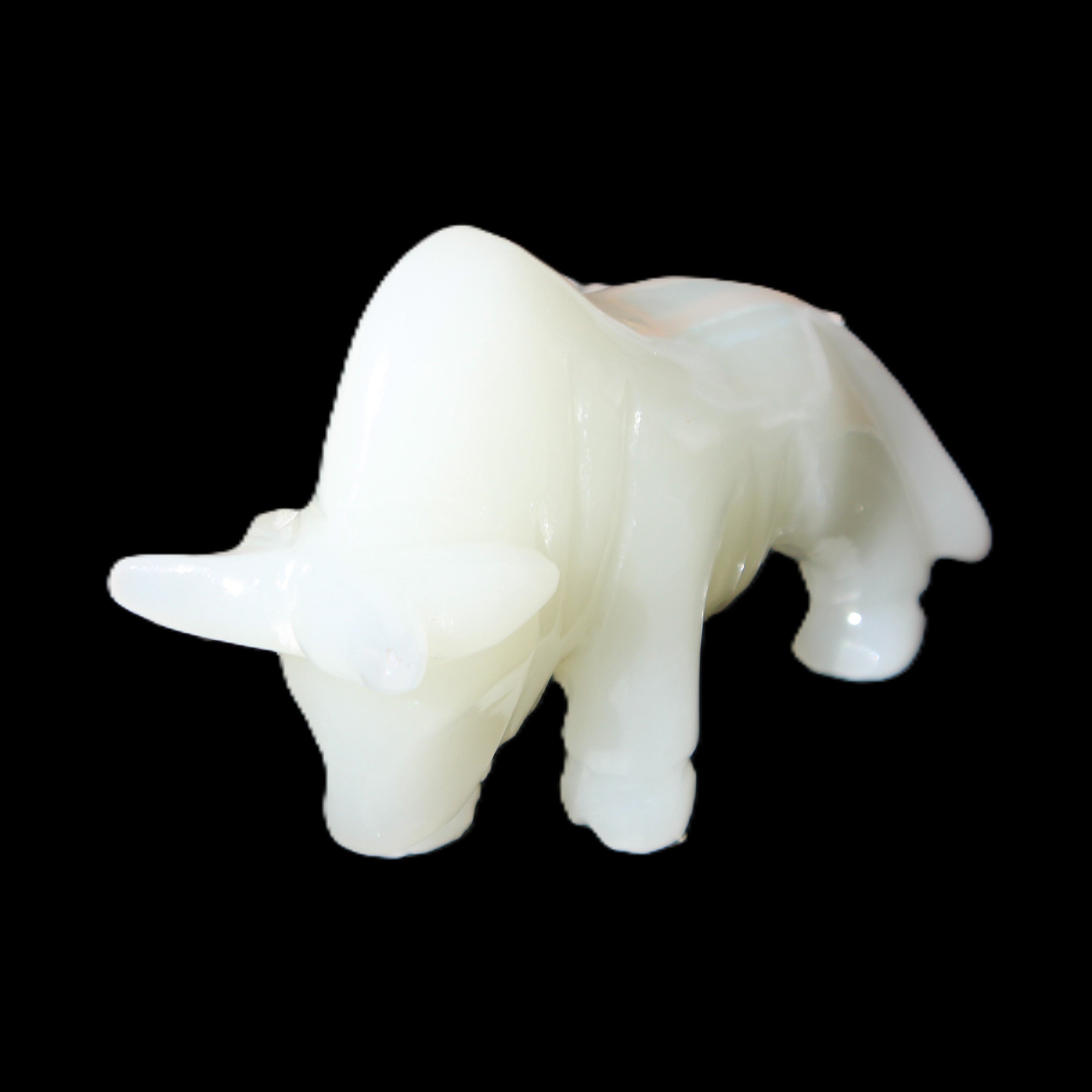 Afghan Jade hand-carved Bull 118*34*72mm 250g in sunlight - Rocks and Things Store