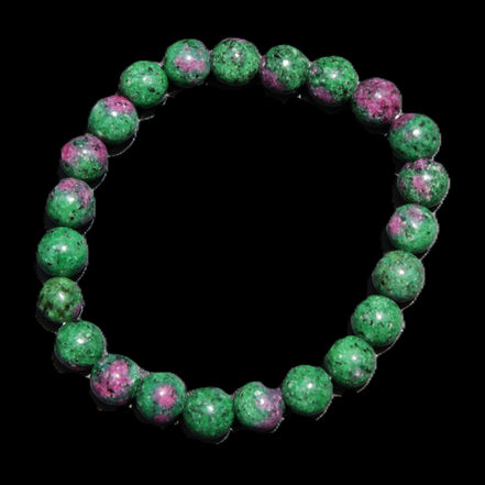 Zoisite medium elastic bracelet 18g in sunlight - Rocks and Things Store