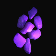 Small polished Kunzite crystals 6-8g in UV light