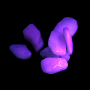 Small polished Kunzite crystals 6-8g in UV light