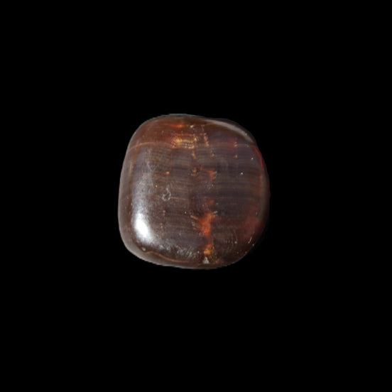 Dark Chocolate Calcite tumble polished stone 25-30mm 8-10g in sunlight - Rocks and Things Store
