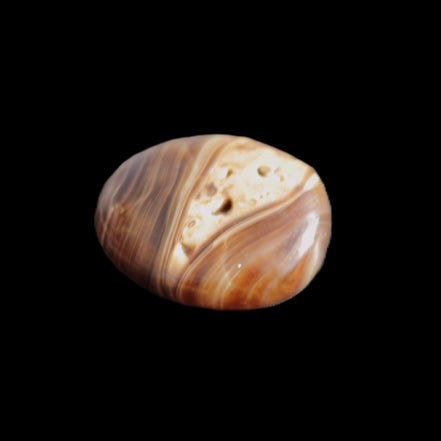 Dark Chocolate Calcite tumble polished stone 25-30mm 8-10g Rocks and Things Store