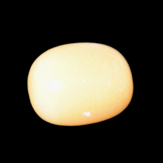 Lemon Calcite tumbled stone 25-30g in sunlight - Rocks and Things Store