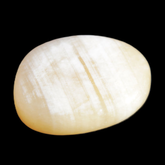 Lemon Calcite tumbled stone 20-29mm 15-18g in sunlight - Rocks and Things Store