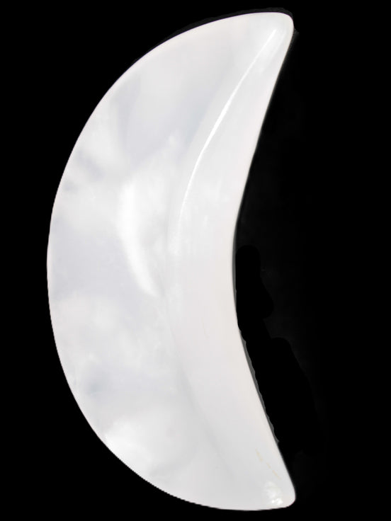 Mangano Calcite moon 72*101mm 171g Rocks and Things Store