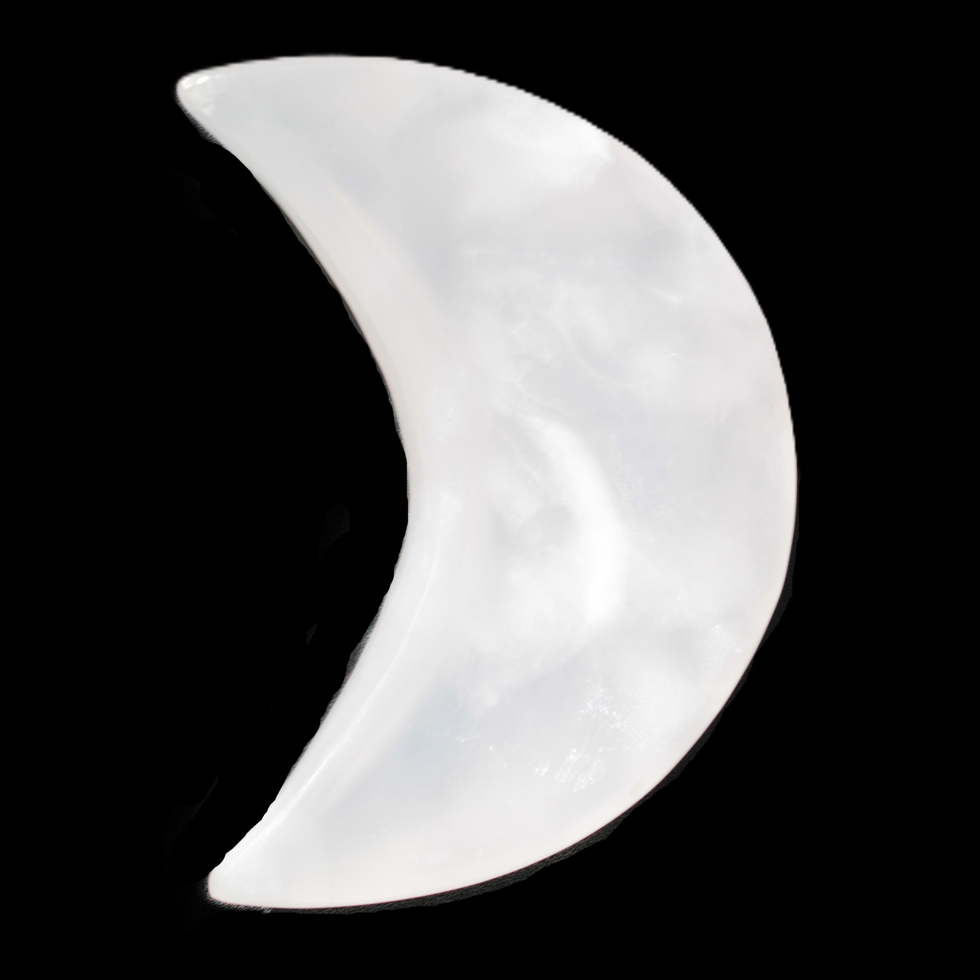 Mangano Calcite moon 72*101mm 171g Rocks and Things Store