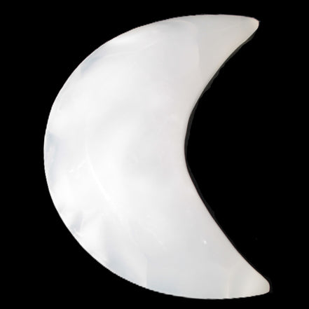 Mangano Calcite moon 72*101mm 171g Rocks and Things Store