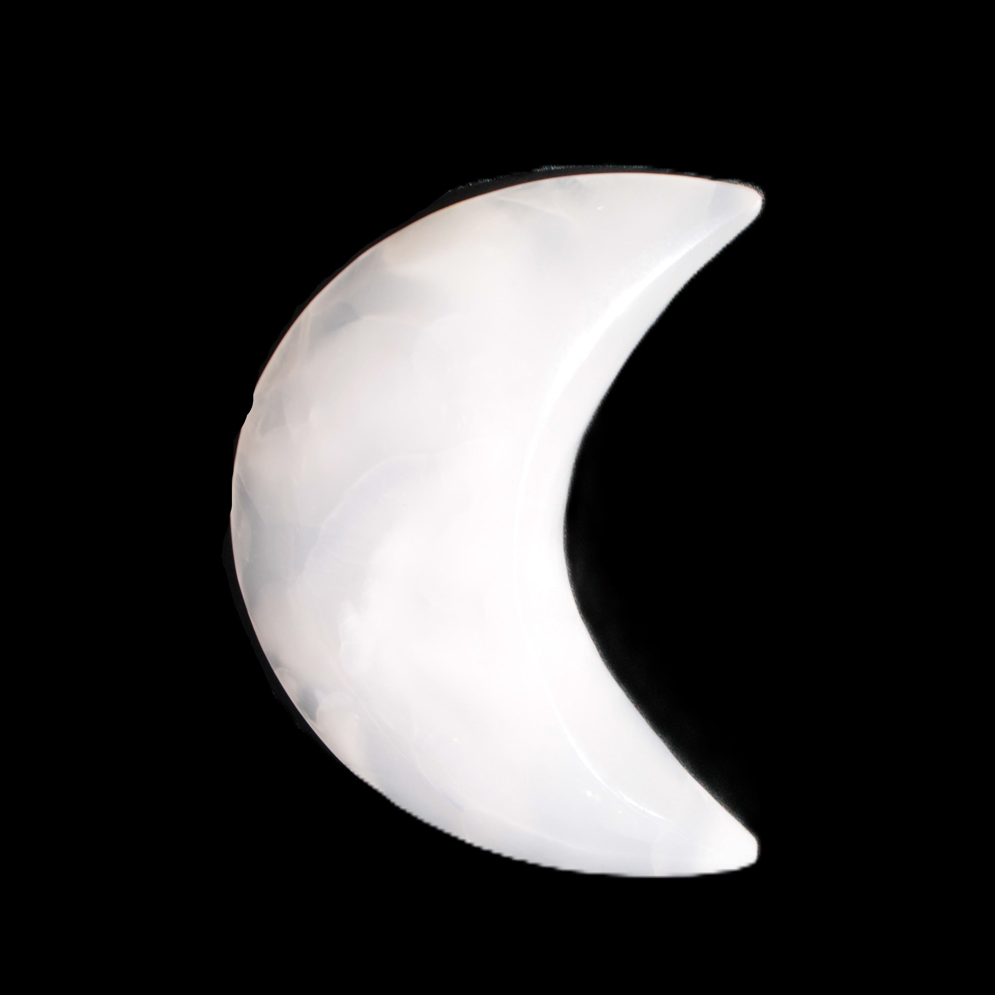 Mangano Calcite moon 72*101mm 171g Rocks and Things Store