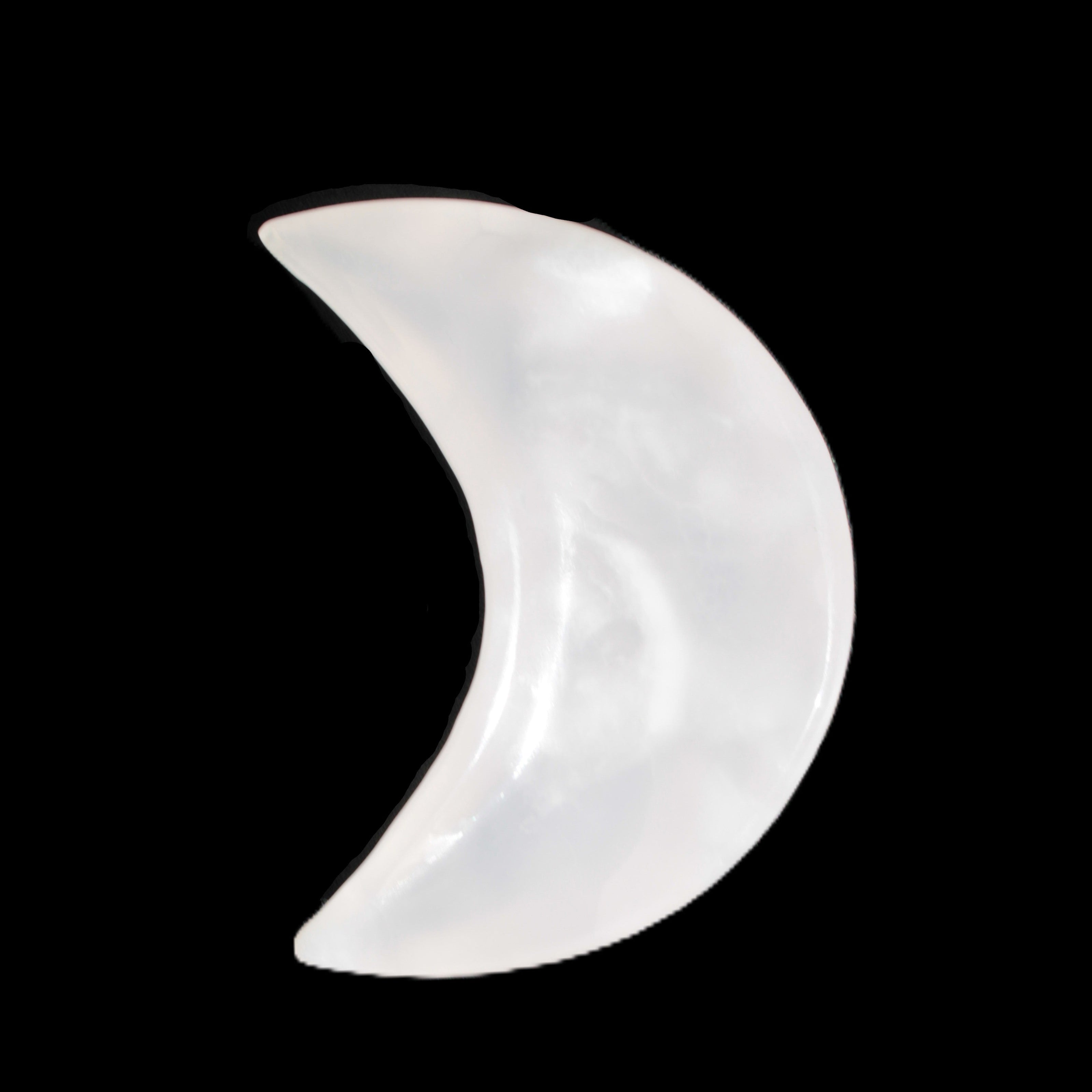 Mangano Calcite moon 72*101mm 171g Rocks and Things Store