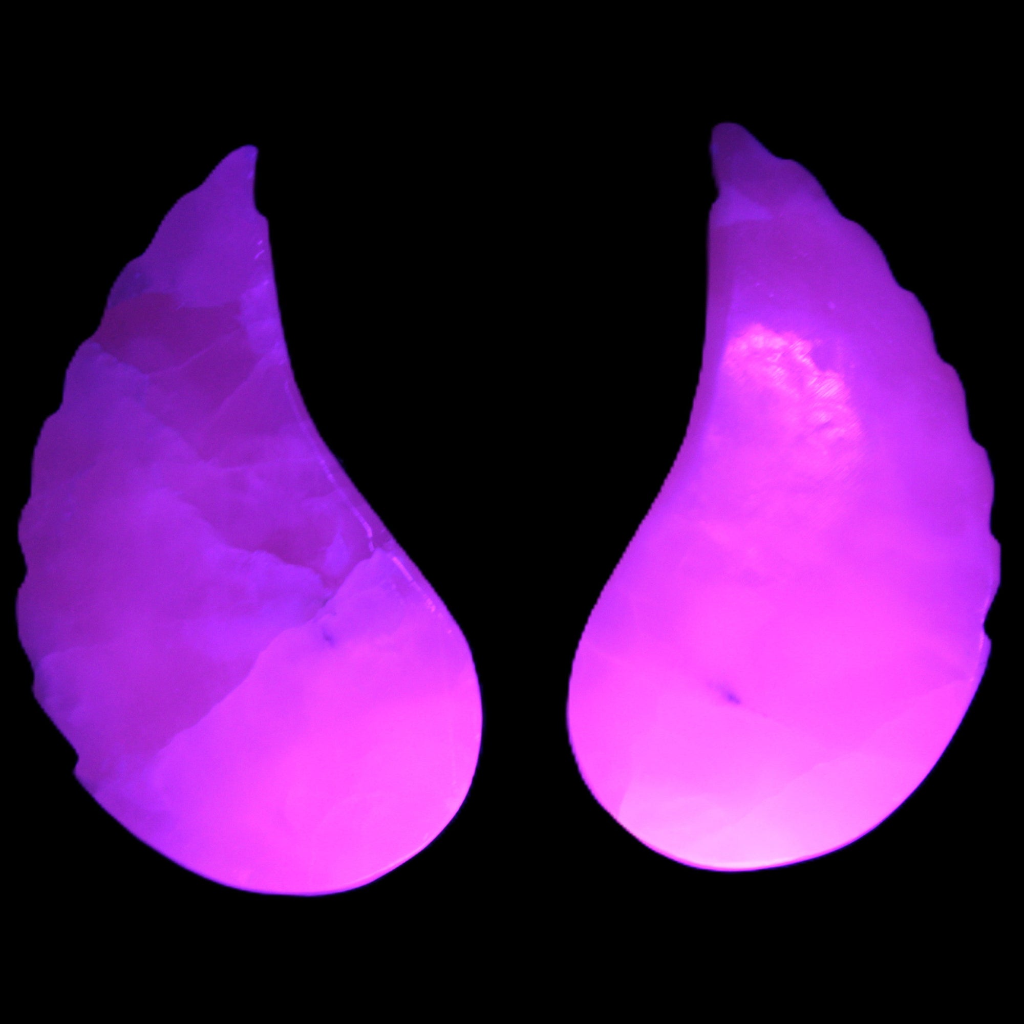 Mangano Calcite angel wings 60/62*115mm (178g & 192g) 380g Rocks and Things Store