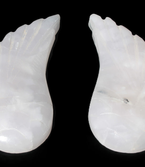 Mangano Calcite angel wings 60/62*115mm (178g & 192g) 380g Rocks and Things Store
