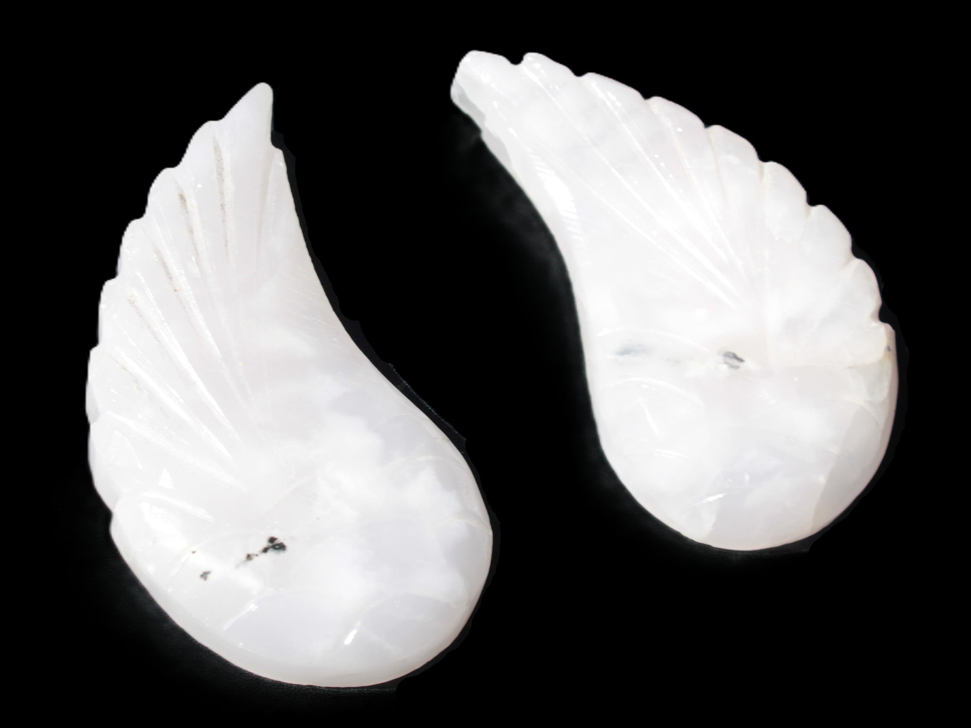 Mangano Calcite angel wings 60/62*115mm (178g & 192g) 380g Rocks and Things Store