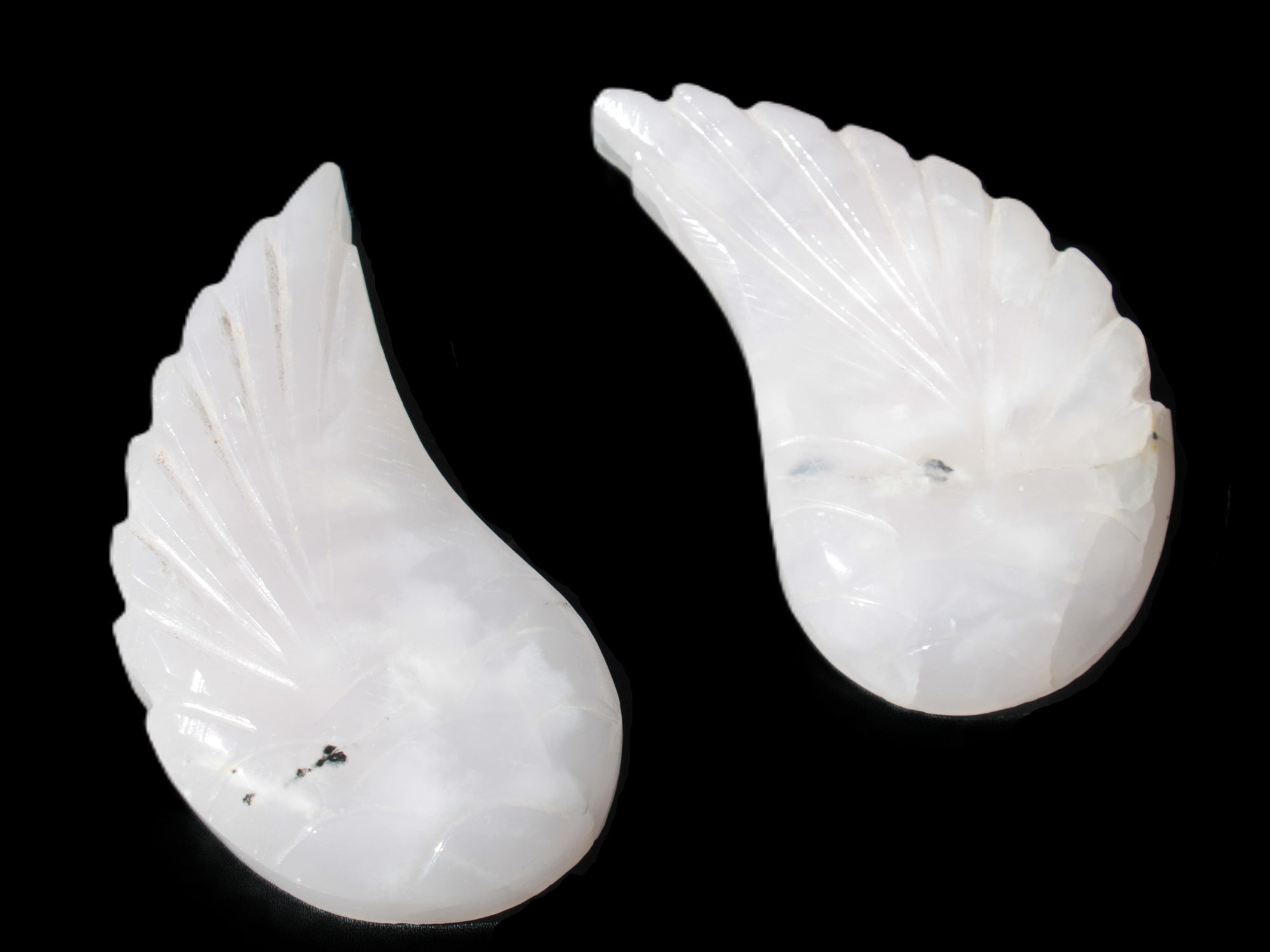 Mangano Calcite angel wings 60/62*115mm (178g & 192g) 380g Rocks and Things Store