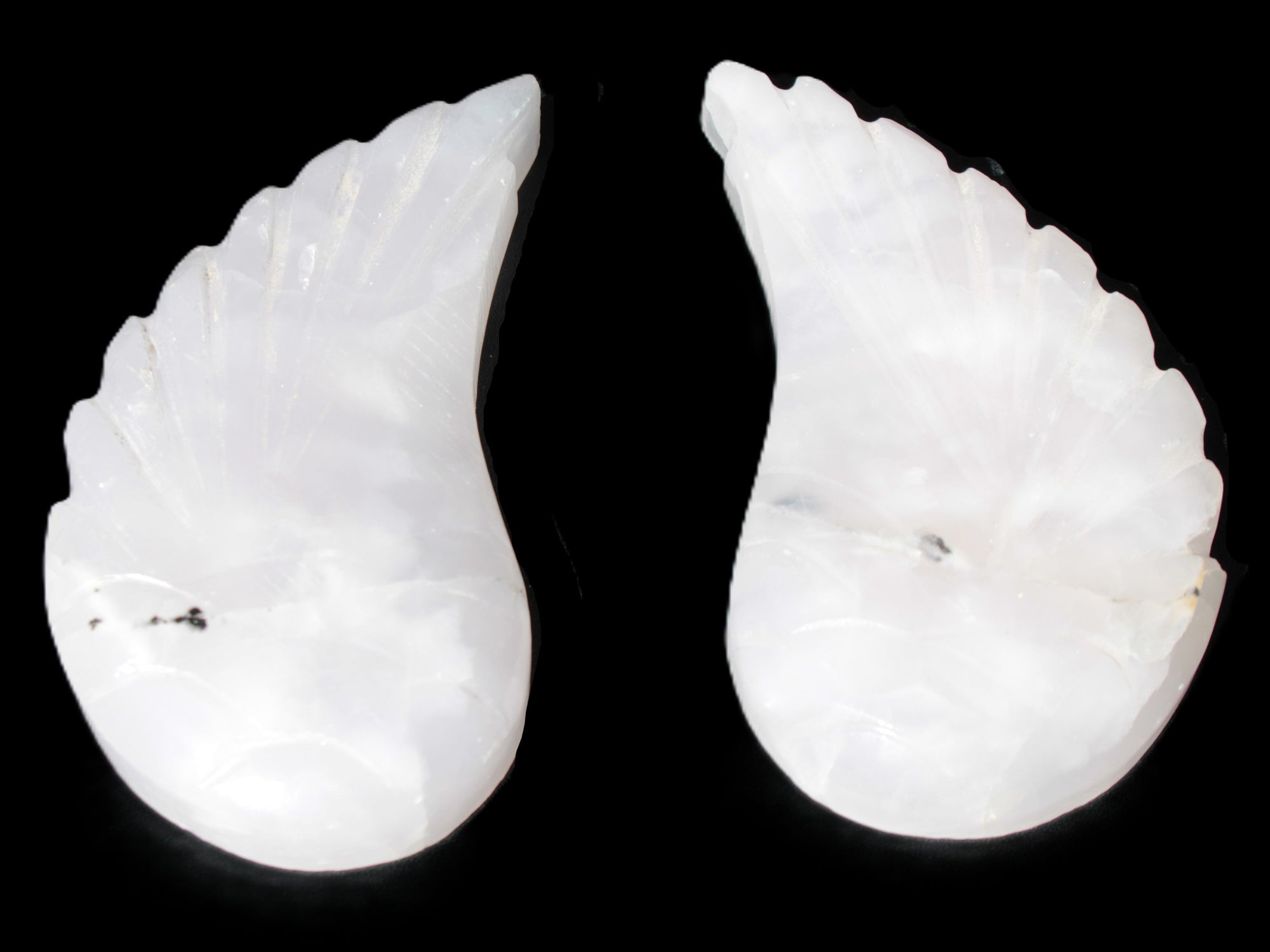 Mangano Calcite angel wings 60/62*115mm (178g & 192g) 380g Rocks and Things Store