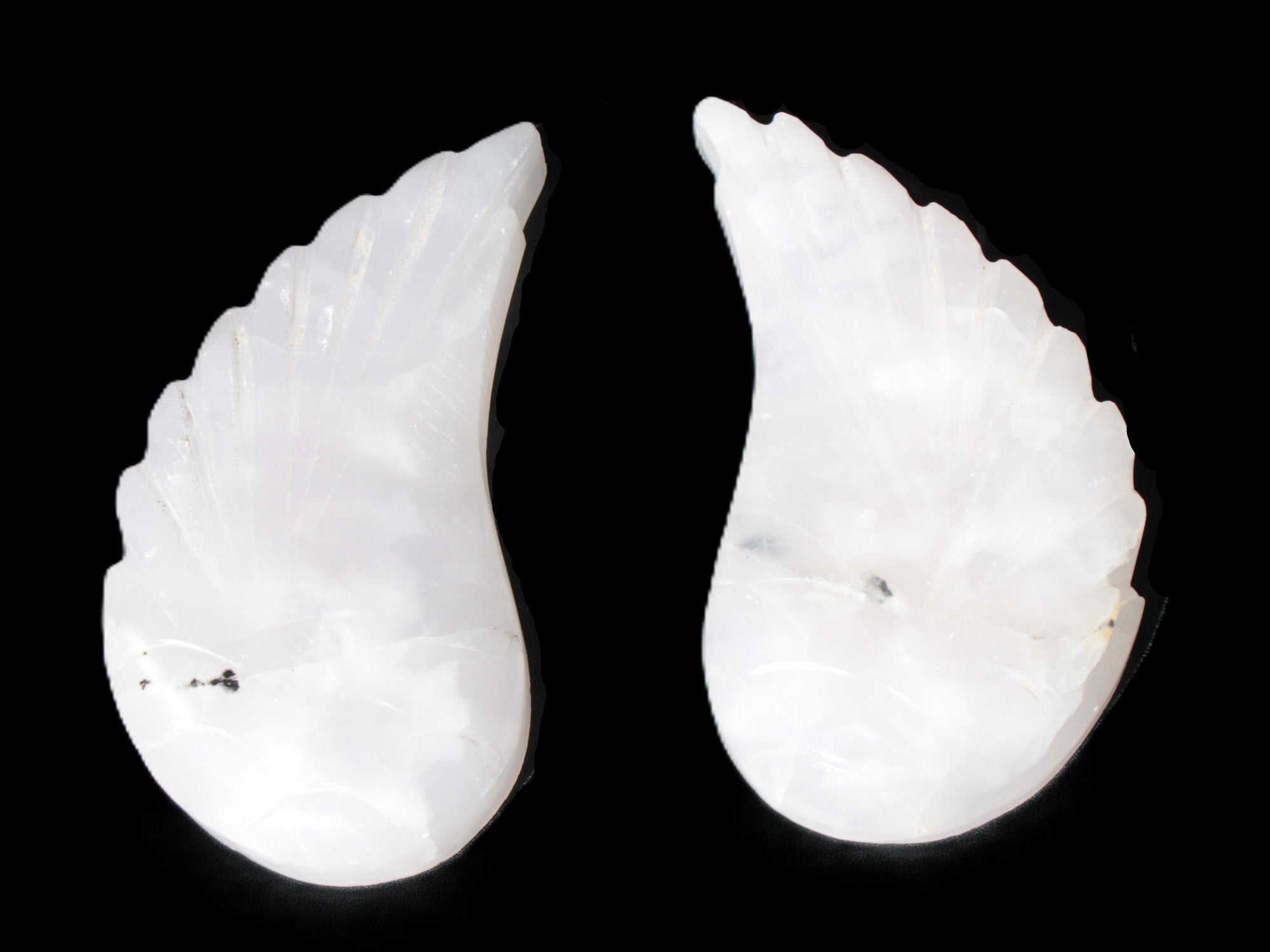 Mangano Calcite angel wings 60/62*115mm (178g & 192g) 380g Rocks and Things Store